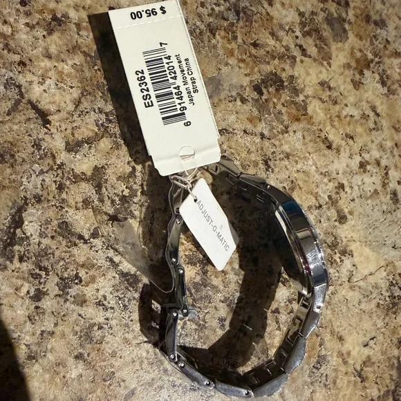 Fossil Silver Crystal-Embellished Watch - Picture 5 of 7